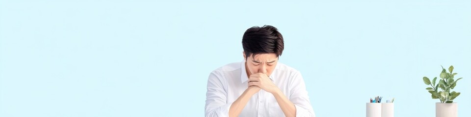 Contemplating career paths after an injury for a young Asian professional in a hopeful setting