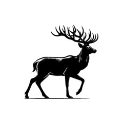 Fantasy Deer with Glowing Antlers Vector Art