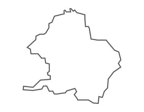 Dima Hasao District map line illustration of Assam state, India