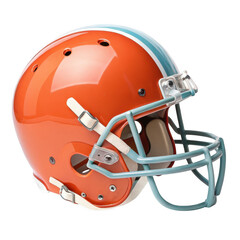 Fototapeta premium 3d american football helmet with teal accents isolated on transparent background