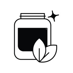 Smoothie glyph icon with white background vector stock illustration