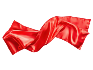 Flowing Red Silk Fabric