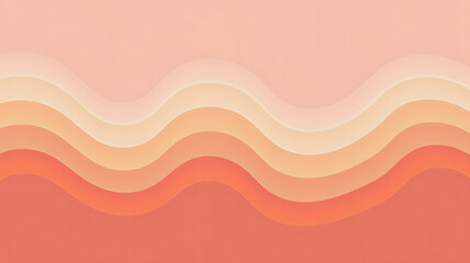 Layered, wavy, peach and coral gradient design.
