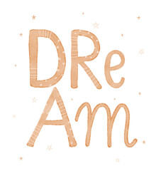 Dreamy Doodles. Hand-drawn Vector Illustration Of The Word 