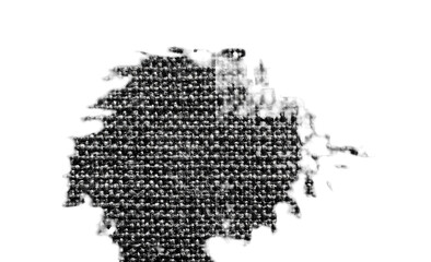 Obraz premium Gray fabric swatch with ragged edges