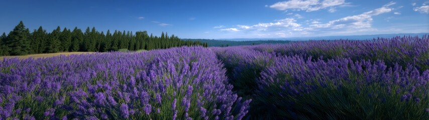 Fototapeta premium Lavender fields 360 degree hdr panorama view