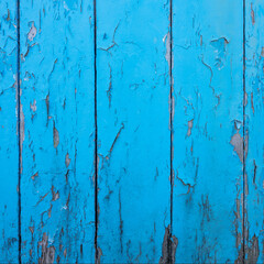weathered old bue paint on old wooden boards