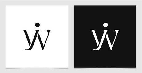 Obraz premium JW or WJ Initial Letter Logo Vector Element , Initial Logo for Brand Vector Design Graphic