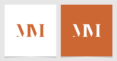 MM Initial Letter Logo Vector Element , Initial Logo for Brand Vector Design Graphic