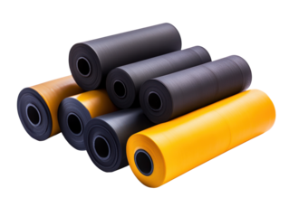 Industrial Fabric Rolls Stacked