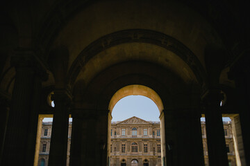 Louvre, Paris. The exterior of the museum. The Baroque facade