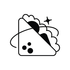 Sandwich glyph icon with white background vector stock illustration