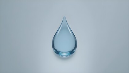 Fototapeta premium Crystal clear water drop symbolizing purity, freshness, and essential hydration for a healthy lifestyle.