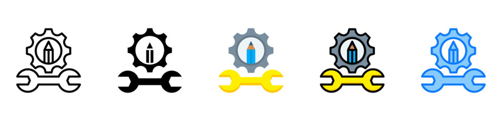 Engineering icon multiple style 