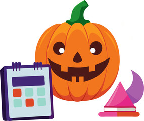 halloween pumpkin with a pumpkin