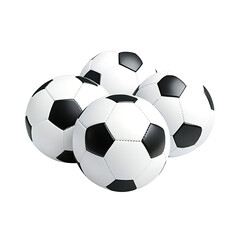 Three soccer balls