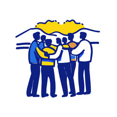 Embracing Friendship Illustrative Design