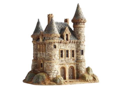 Miniature Stone Castle Model