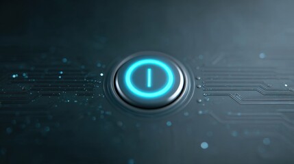 A blue button with the letter I on it