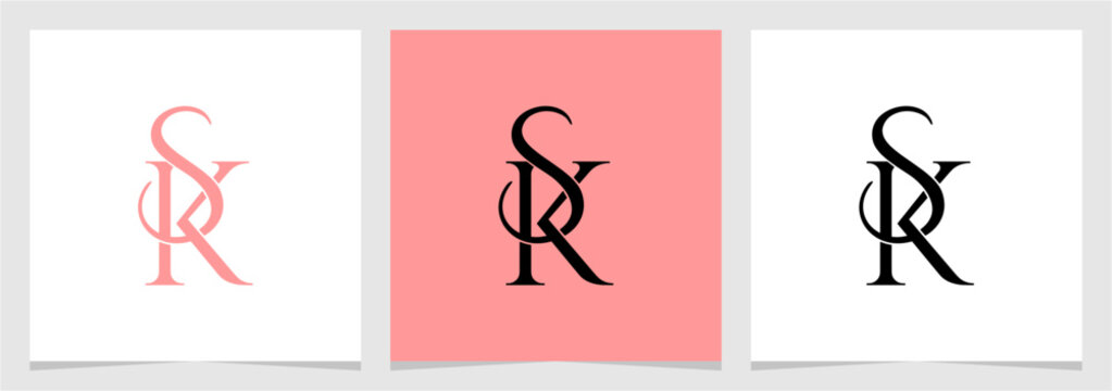 KS or SK Initial Letter Abstract Logo Vector Element , Initial Logo for Brand Vector Design Graphic