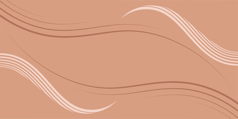 Abstract background with lines and waves. Event poster. Medium banner size. Vector background for brochure, booklet, flyer. Abstract element for design. Brown and beige color