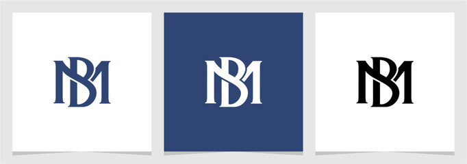 MB or BM Initial Letter Abstract Logo Vector Element , Initial Logo for Brand Vector Design Graphic