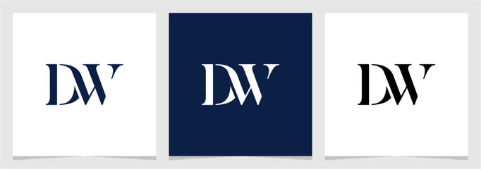 WD or DW Initial Letter Abstract Logo Vector Element , Initial Logo for Brand Vector Design Graphic