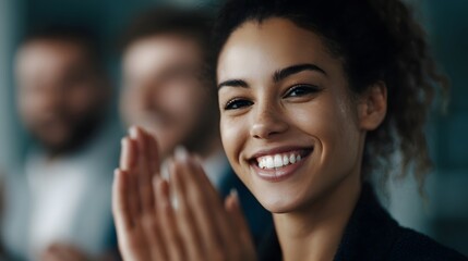 Diverse business team celebrating a successful deal