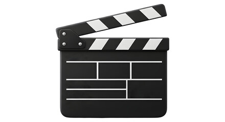 Obraz premium Film slate board on black background, movie clapperboard