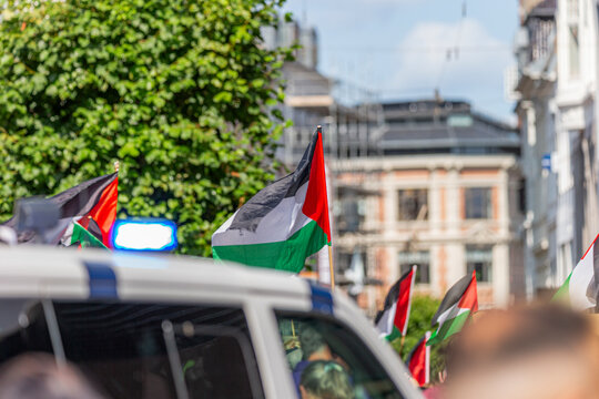 Demonstration Ukraine flag in Danish city 2023 2023