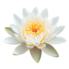 White yellow lotus flower
