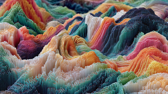 Abstract machine learning algorithm waves