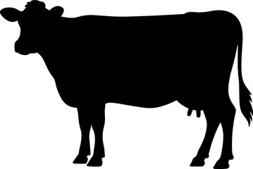 Cow Silhouette Vector Illustration