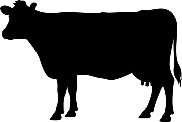 Cow Silhouette Vector Illustration