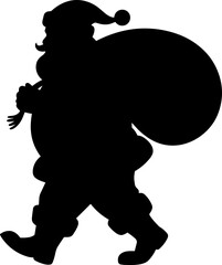 Santa Claus Silhouette Vector Illustration