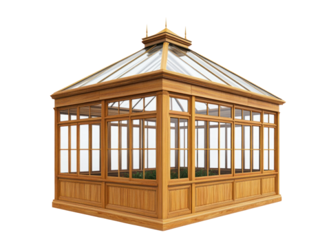 Wooden Greenhouse Structure - Powered by Adobe