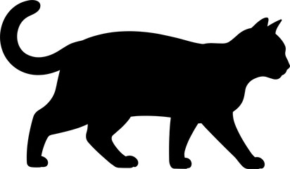 Cat Silhouette Vector Illustration