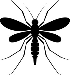 Mosquito Silhouette Vector Illustration