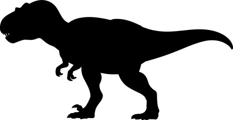 T Rex Dinosaur Silhouetter Vector Illustration © Hikmat Studios