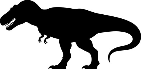 T Rex Dinosaur Silhouetter Vector Illustration © Hikmat Studios