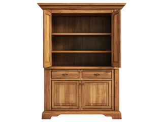 Wooden Cabinet with Shelves and Drawers