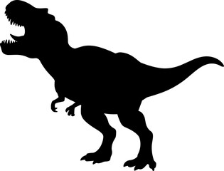 T Rex Dinosaur Silhouetter Vector Illustration