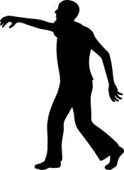 Horror Zombie Silhouette Vector Illustration