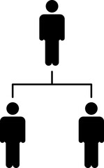 People Teamwork icon collection. Scheme of staff management, people management, management pyramid, Corporate Hierarchy Pyramid with Team Leader icons set. Vector illustration