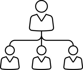 People Teamwork icon collection. Scheme of staff management, people management, management pyramid, Corporate Hierarchy Pyramid with Team Leader icons set. Vector illustration