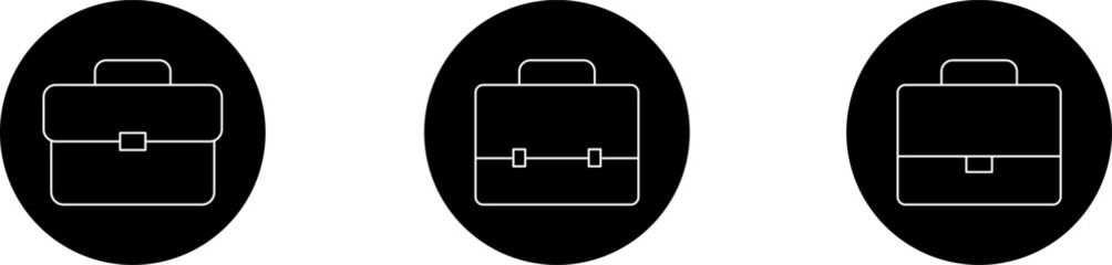 Suitcase icons set. Suitcases, bags, purses, cases, briefcases, hand luggage, wallets icon design collection. PNG and vector illustrations