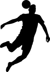 Soccer Ball Player Silhouette Vector Illustration