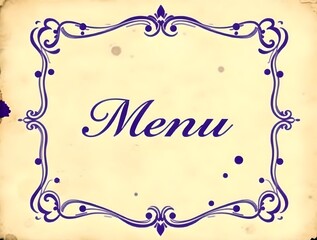 Elegant Menu Template Vintage Design Texture