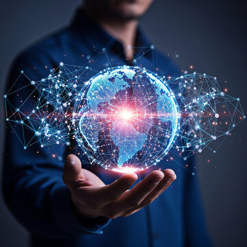 Glowing Global network data in a hend