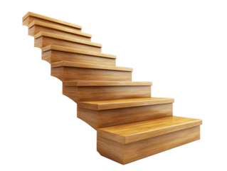 Wooden Stairs Isolated